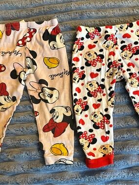 Disney Minnie Mouse Girls Pajama Bottoms - Pink, Red, Yellow, Black